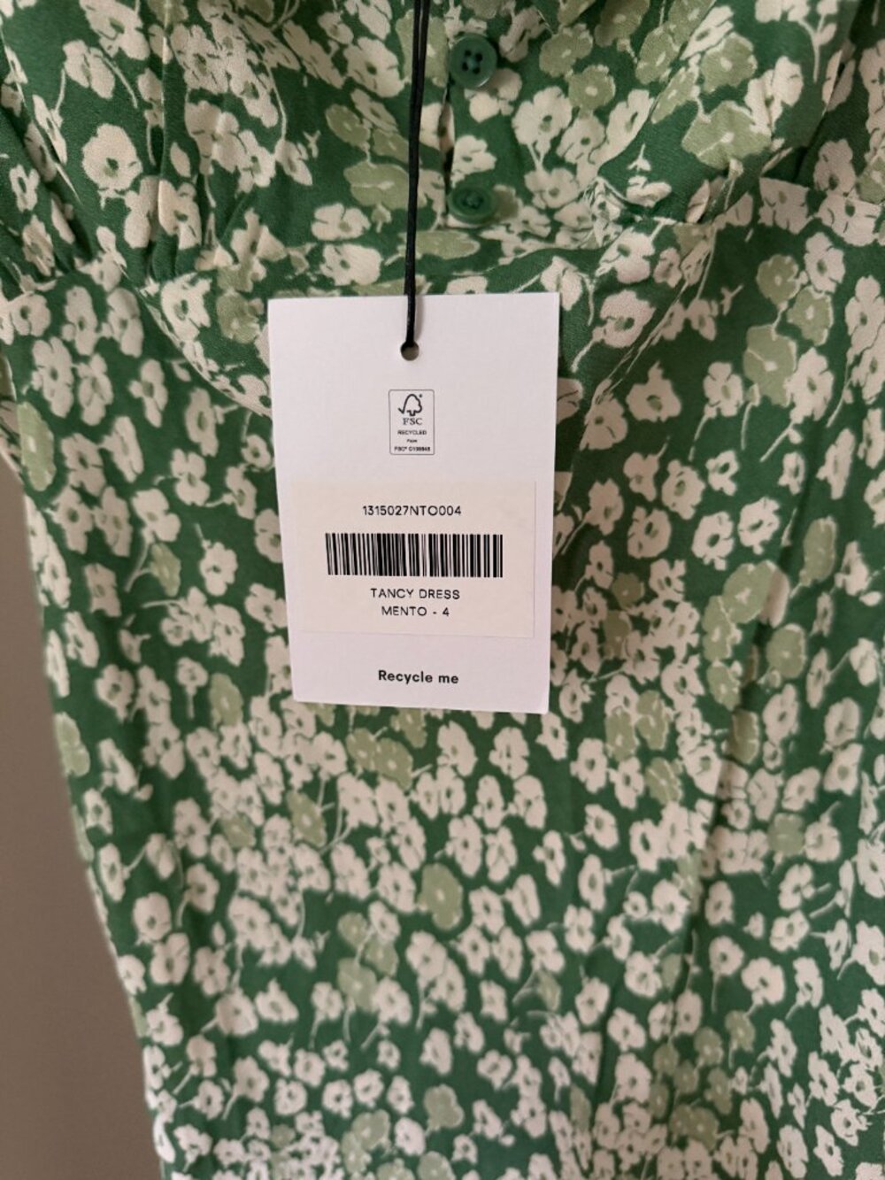 Reformation Tancy Dress Green - Size 4 - Picture 4 of 5
